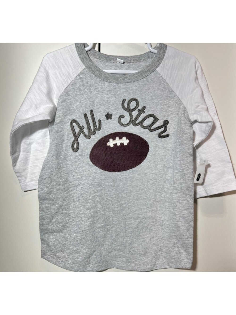 Mud Pie 4T 5T NWT Football shirt sports ball fall applique embroidery All Star